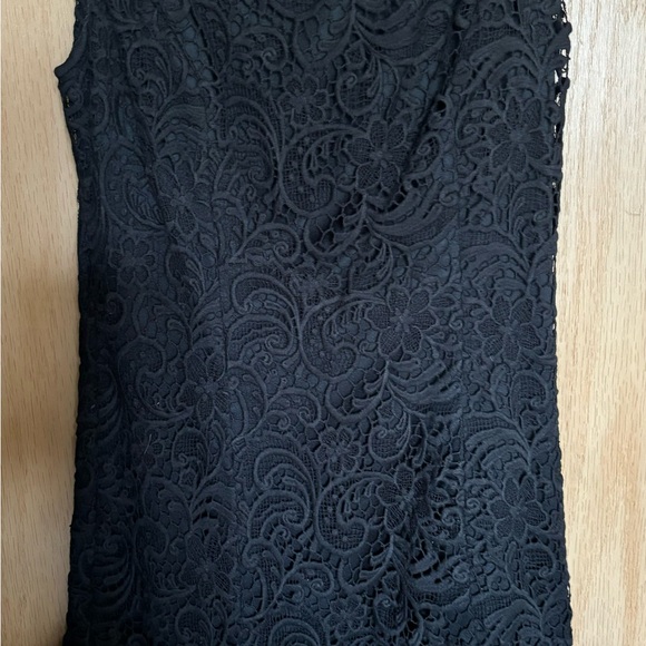 Cynthia Rowley Black Lace Sleeveless Knee-Length Dress - Picture 2 of 6